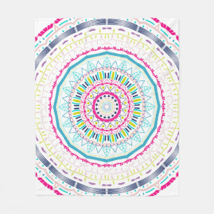 kleurrijk mandala fleece deken