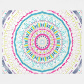 kleurrijk mandala fleece deken (Voorkant (Horizontaal))