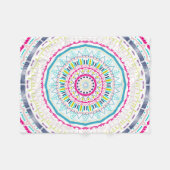 kleurrijk mandala fleece deken (Voorkant (Horizontaal))