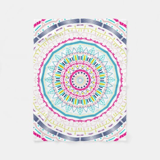 kleurrijk mandala fleece deken (Voorkant)