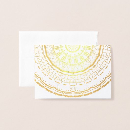 kleurrijk mandala folie kaarten (Voorkant met envelop)