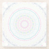 kleurrijk mandala glazen onderzetter (Achterkant)