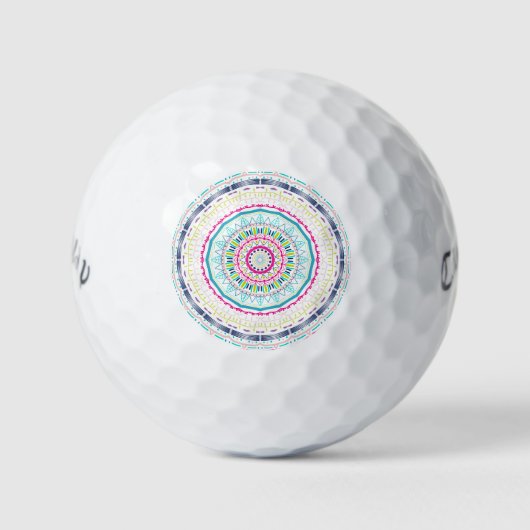 kleurrijk mandala golfballen (Voorkant)