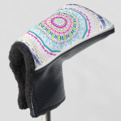 kleurrijk mandala golfheadcover (3/4 voorkant)