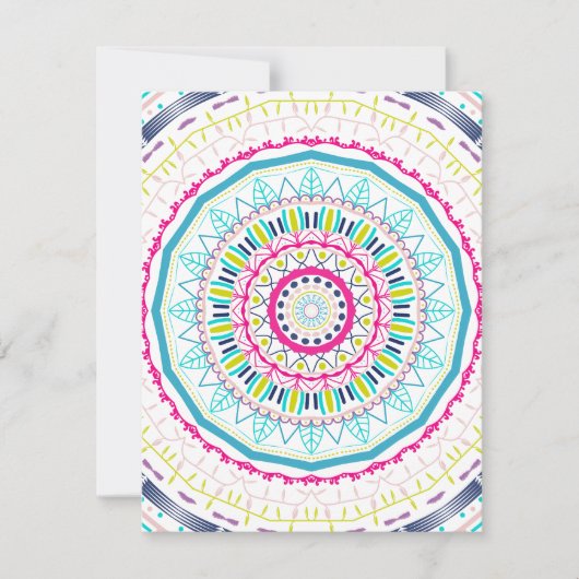 kleurrijk mandala kaart (Voorkant)