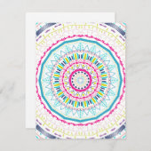 kleurrijk mandala kaart (Voorkant / Achterkant)