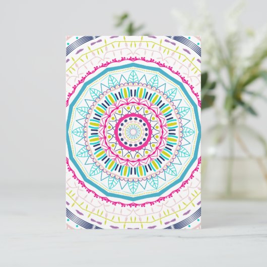 kleurrijk mandala kaart (Staand voorkant)