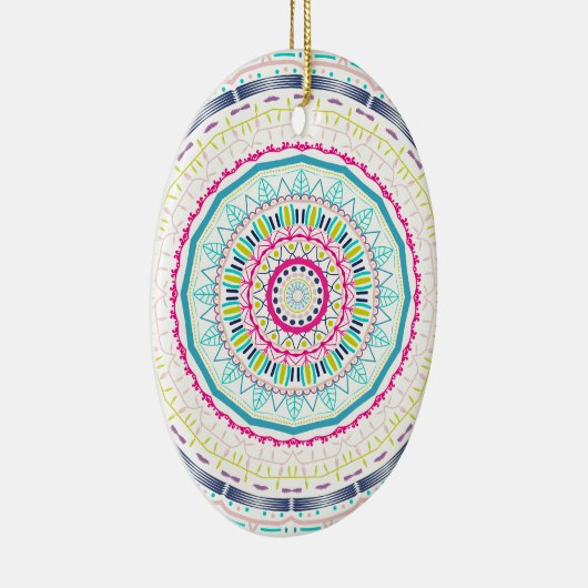 kleurrijk mandala keramisch ornament (Rechts)