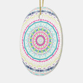 kleurrijk mandala keramisch ornament (Links)