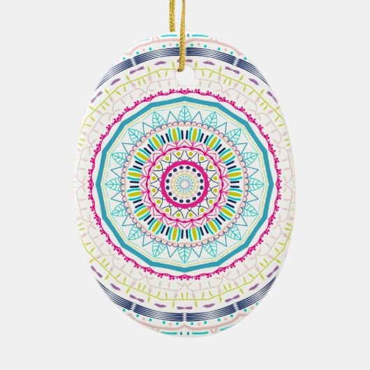 kleurrijk mandala keramisch ornament (Achterkant)