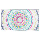 kleurrijk mandala kussensloop (Voorkant-Links)