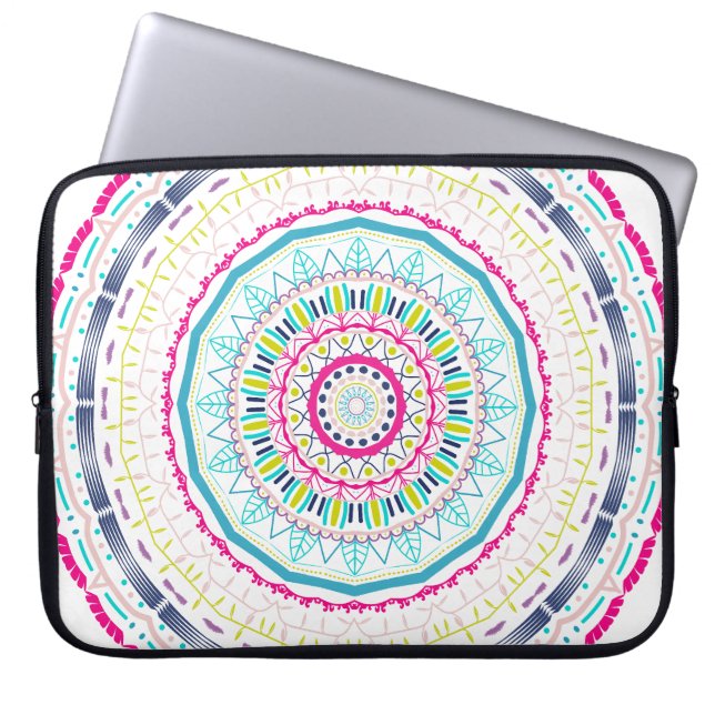 kleurrijk mandala laptop sleeve (Voorkant)