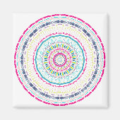 kleurrijk mandala magneet (Voorkant)