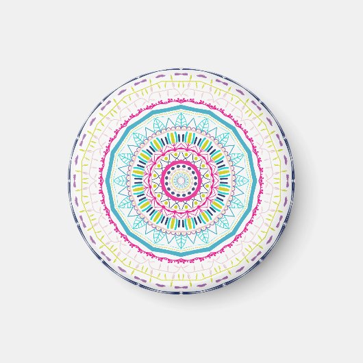 kleurrijk mandala magneet (Voorkant)