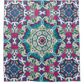 kleurrijk mandala naadloos patroon douchegordijn (Voorkant)