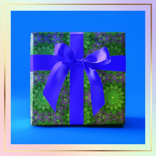 Kleurrijk Mandala naadloos patroon Inpakpapier Vel