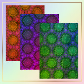 Kleurrijk Mandala naadloos patroon Inpakpapier Vel