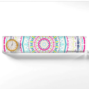 kleurrijk mandala naambordje