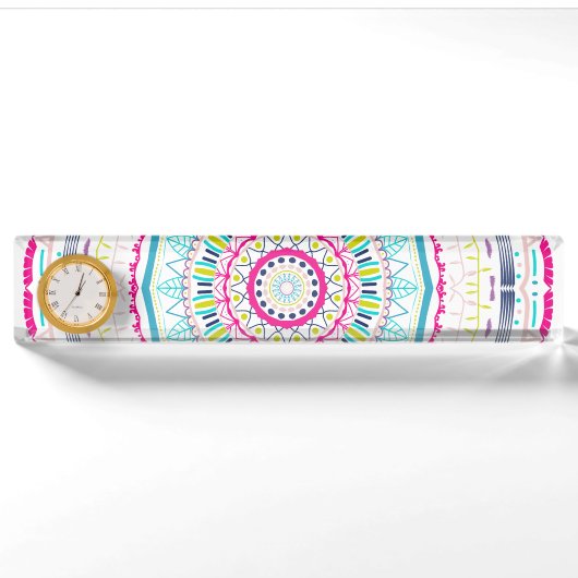 kleurrijk mandala naambordje (Voorkant)