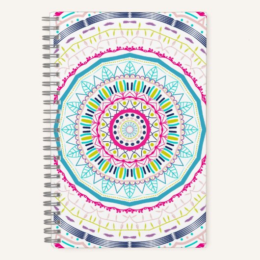 kleurrijk mandala notitieboek (Voorkant)