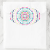 kleurrijk mandala ovale sticker (Tas)