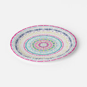 kleurrijk mandala papieren bordje (Gekanteld)