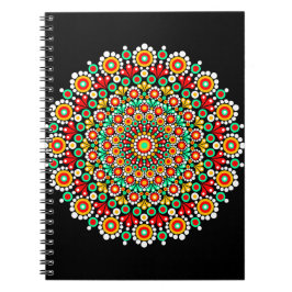 Kleurrijk Mandala Patroon Notitieboekjes Boho Stip Notitieboek