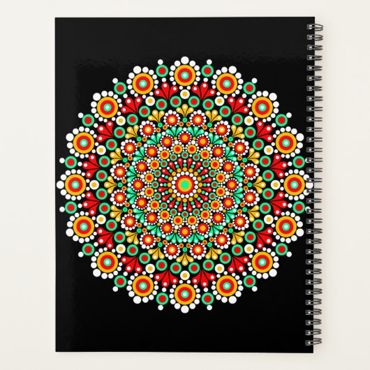 Kleurrijk Mandala Patroon Planners Boho Stip (Achterkant)
