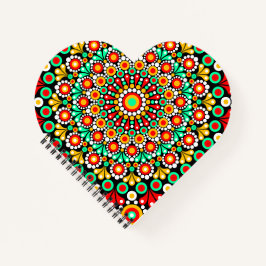 Kleurrijk Mandala Patroon Spiraal Notebook Boho St Notitieboek