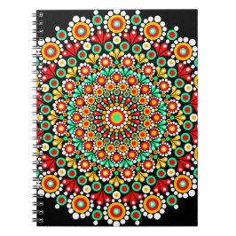Kleurrijk Mandala Patroon Spiraal Notebook Boho St Notitieboek
