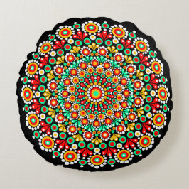 Kleurrijk Mandala Patroon Worp Kussens Boho Stip