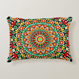 Kleurrijk Mandala Patroon Worp Kussens Boho Stip