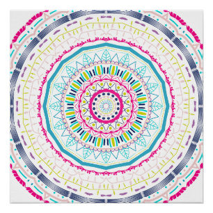 kleurrijk mandala perfect poster