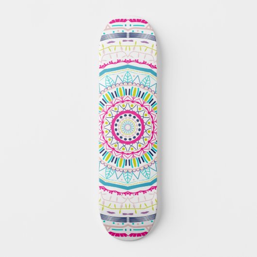 kleurrijk mandala persoonlijk skateboard (Voorkant)