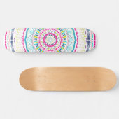 kleurrijk mandala persoonlijk skateboard (Horizontaal)