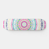 kleurrijk mandala persoonlijk skateboard (Horizontaal)