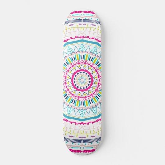 kleurrijk mandala persoonlijk skateboard (Voorkant)