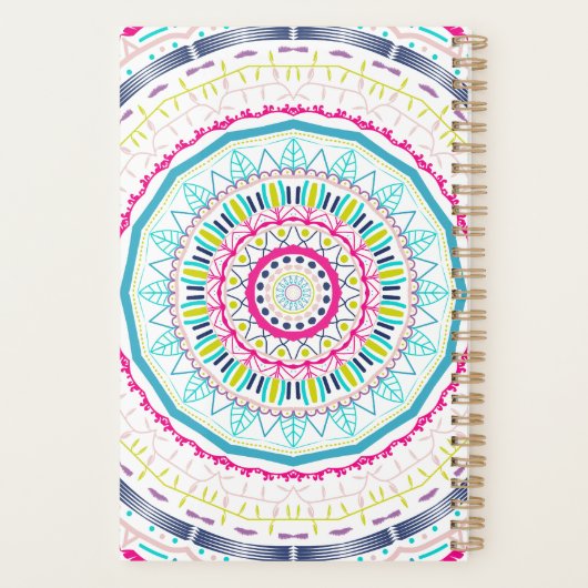 kleurrijk mandala planner (Achterkant)