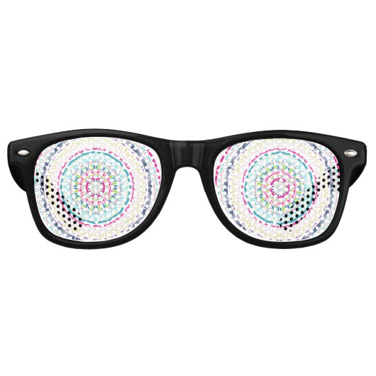 kleurrijk mandala retro zonnebril (Voorkant)