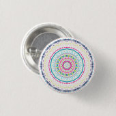 kleurrijk mandala ronde button 3,2 cm (Voorkant /achterkant)