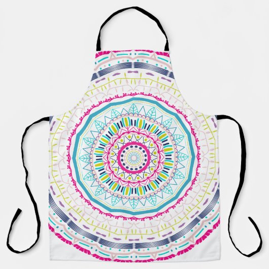 kleurrijk mandala schort (Voorkant)