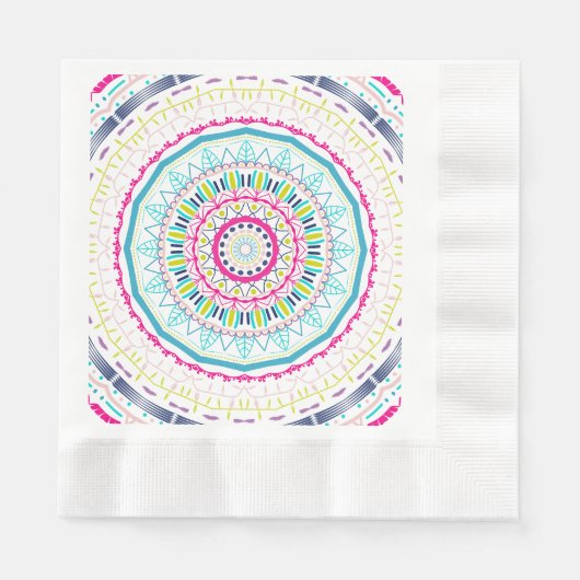 kleurrijk mandala servet (Voorkant)