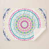 kleurrijk mandala sherpa deken (Voorkant (horizontaal))
