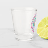 kleurrijk mandala shot glas (Links)