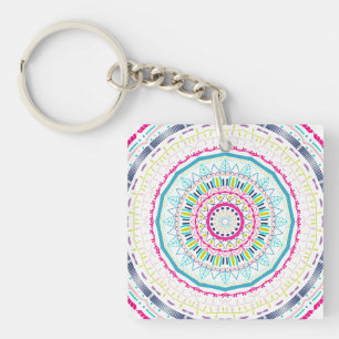 kleurrijk mandala sleutelhanger