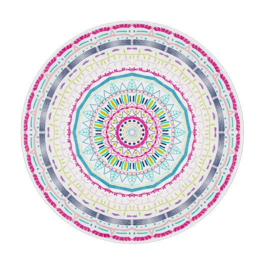kleurrijk mandala snijplank (Voorkant)