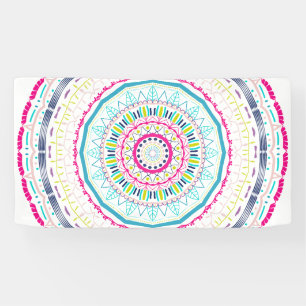 kleurrijk mandala spandoek