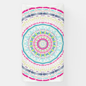 kleurrijk mandala spandoek (Verticaal)