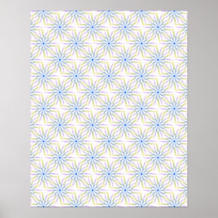 Kleurrijk Mandala Steruitbarsting Patroon Poster