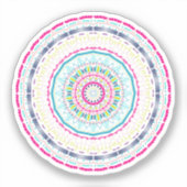 kleurrijk mandala sticker (Voorkant)